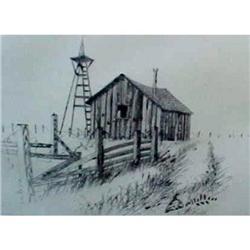 On the Prairie by Euren Etching Signed & # #1931176