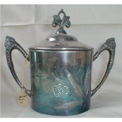 Victorian SILVER Sugar Bowl BELMONT Raspberries#1931267