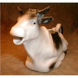 COW Creamer BLACK & White HOLSTEIN -Antique- #1931282