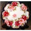 Image 1 : NIPPON Hand Painted PLATE Roses COBALT & Gold  #1931293