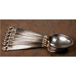 ROYAL Danish STERLING Teaspoons -6- INT. Silver#1931300