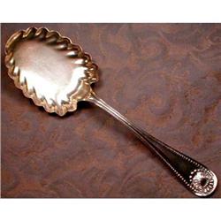 WHITING Bead BERRY Spoon GOLD Wash ANTIQUE  #1931303