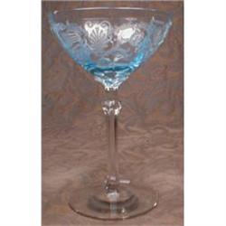Fostoria VERSAILLE Blue Champagne-Sherbet GLASS#1931305
