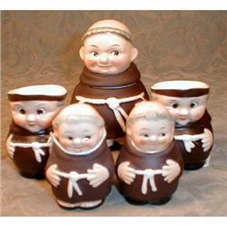 GOEBEL Friar TUCK Condiment JAR and JUGS S&P #1931306