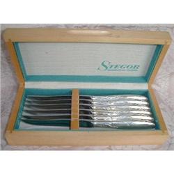 GORHAM Silver STEAK Knives (6) Stegor CERES #1931358