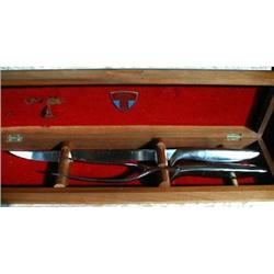 GERBER Carving SET Modern style WALNUT Box #1931359