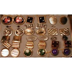 CUFFlinks 16 PAIRS RhineSTONES Gold SILVER Tone#1931362