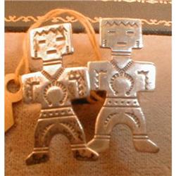 MEXICAN Sterling CUFFlinks FIGURAL Mayan AZTEC #1931364