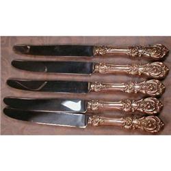 R&B STERLING Francis I Knives - Set of 5 - #1931383