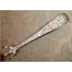 KIRK Repousse SUGAR Tongs STERLING Silver #1931387