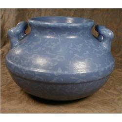 RUMRILL Indian VASE Pot BLUE 2 Handles VINTAGE #1931388