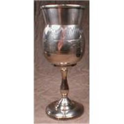 SILVERplate GOBLET Arctic SEAL Design ANTIQUE #1931415