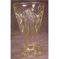 Pyramid YELLOW Glass Tumblers  SET of 4 #1931439