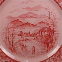 BUFFALO China FAIRVIEW Golf PLATES Rouge WARE #1931440