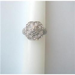 18K & EUROPEAN-CUT DIAMOND RING #1931449