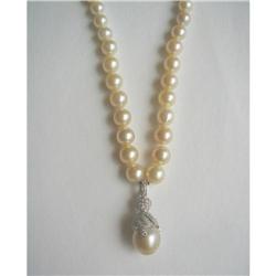 ESTATE CULT.PEARL NECK. w. SOUTH SEA DROP/DIA. #1931471