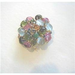 VINTAGE GEM-SET/14K NECKLACE~PEARL CLASP #1931476