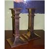 Image 1 : Pair of Brass Arts &amp; Crafts Candlesticks #1931485