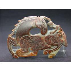 Jade Buckle w/ Horse & Monkey #1931502