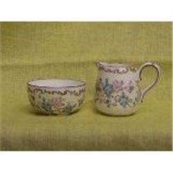 Nice Staffordshire sugar bowl& creamer #1931543