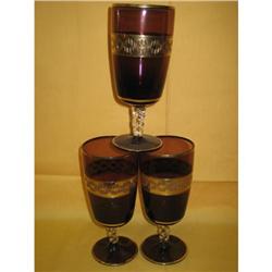 Art Deco Amethyst color water Goblet #1931603