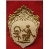 Image 1 : French bisque Wall Plaque in a Shield shape #1931622