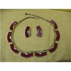 VERY ELEGANT BAKELITE NECKLACE AND EARRINGS #1931667