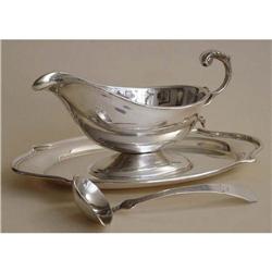 Silverplate Gravy Boat, Underplate, Ladle #1931691