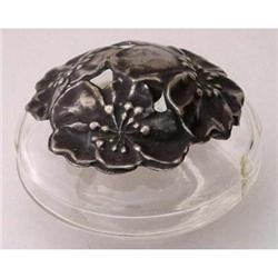 Silver and Glass Perfume Bottle #1931694