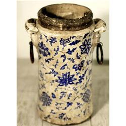 A 845 Delft Style Earthenware Container #1931817