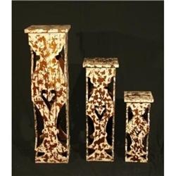 Trio of Rustic Wood Pedestals #1931829