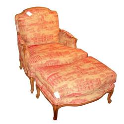 Louis 15th Style Upholstered Chair & Bench #1931835