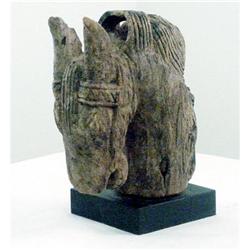 175 - Carved Horse Head Statue #1931836