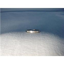 14K WG Princess Diamond Wedding Band Ring #1932009