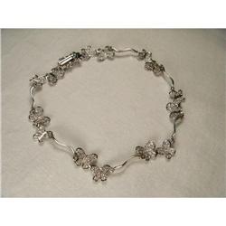 Estate 14K WG Gold Diamond Butterfly Bracelet #1932032