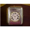 Image 1 : ENGLISH ANTIQUE SILVER CASED TRAVELLING CLOCK #1932483