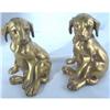 Image 1 : Bookends. Puppies. c1920 Brass on Pot Metal #1932638