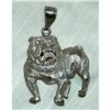Image 1 : One of Kind Sterling Silver Bull Dog Pendant  #1932765