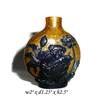 Image 1 : Yellow Base Blue Overlay Peking Glass Snuff #1932973