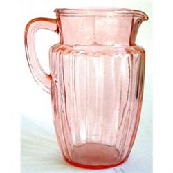 Pink Depression Glass Water Pitcher #1938852