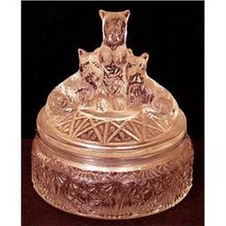 MY PET Pink Depression Glass Powder Jar #1939007