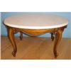 Image 1 : FINE QUALITY WALNUT COFFEE TABLE WITH MARBLE #1939062