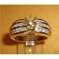 14K Yellow Gold Diamond Engagement Ring Setting#1939477