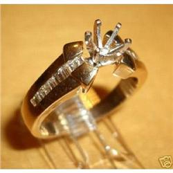 14K Yellow Gold Diamond Engagement Ring #1939481