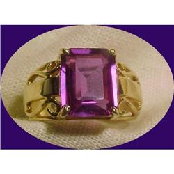 10K Gold Estate Ring with Purple Sapphire #1939484