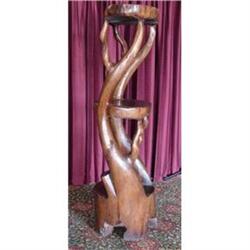 PRIMITIVE RUSTIC ART ARTISIAN PLANTSTAND SHELF #1939490