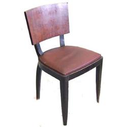 Set 6 French Art Deco Walnut Dining Chairs #1963420