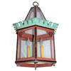 Image 1 : Antique Painted Ceiling Lantern Fixture #1963510