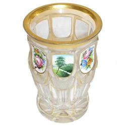 Bohemian Enamelled Gilded Spa Glass #1963550