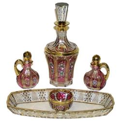 Bohemian Glass Perfume Vanity Set #1963562